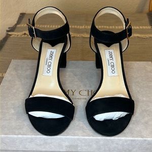 Authentic Jimmy Choo black city sandal